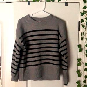 Philosophy republic clothes gray and black striped sweater!